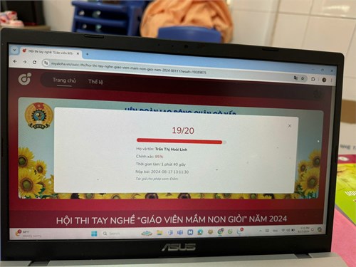 Trường mầm non Hoa Quỳnh tham gia Hội thi tay nghề  Giáo viên Mầm non giỏi  năm 2024 lần thứ I và đạt kết quả cao!