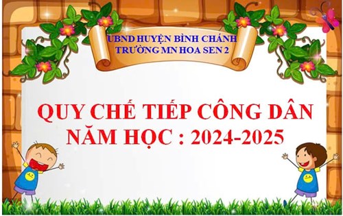 Quy chế tiếp công dân năm học : 2024-2025