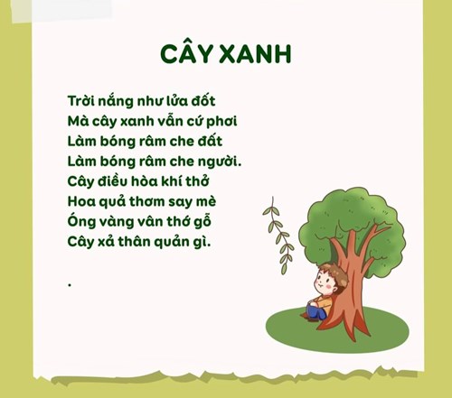 Bài thơ; Cây xanh