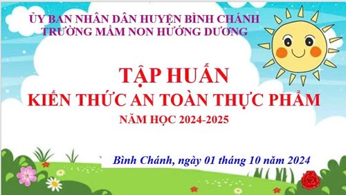 Tập huấn kiến thức an toàn vệ sinh thực phẩm
