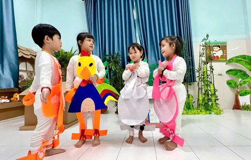 Hoạt động giáo dục lĩnh vực phát triển ngôn ngữ cho trẻ 4-5 tuổi, tích hợp quyền trẻ em.