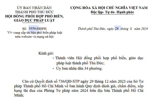 Phổ biến giáo dục pháp luật tháng 9/2024