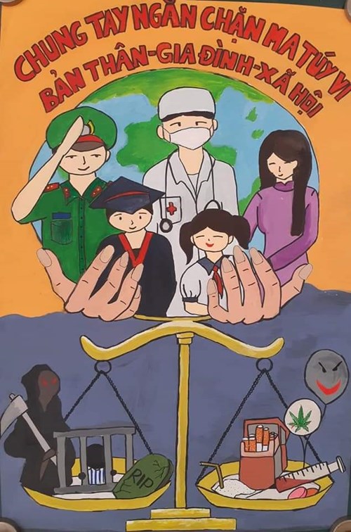 Trường Mầm non Mai Vàng Thực hiện tuyên truyền          PHÒNG, CHỐNG TÁC HẠI CỦA MA TUÝ  trong trường học năm 2024