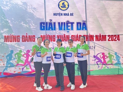 CĐCS Trường Mầm non Mạ Non tham gia hội thao Giải Việt dã mừng Đảng - mừng Xuân Giáp Thìn năm 2024
