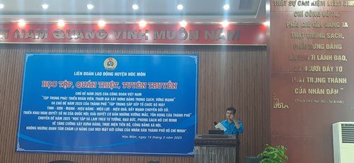 CĐCS trường MN Mỹ Hòa tham gia Hội nghị Học tập, quán triệt, tuyên truyền, chủ đề năm 2025 của Công đoàn Việt Nam
