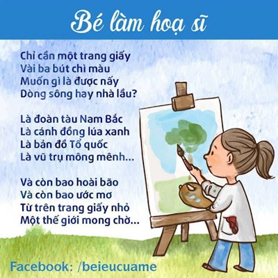 Bài thơ: Bé làm họa sĩ