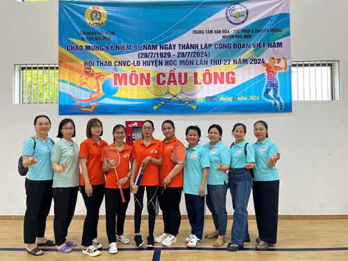 CĐCS trường Mầm non Mỹ Hòa tham dự Hội thao CNVC-NLĐ huyện Hóc Môn lần thứ 27 năm 2024