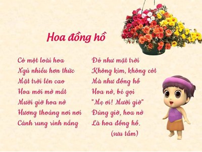 Bài thơ: Hoa đồng hồ