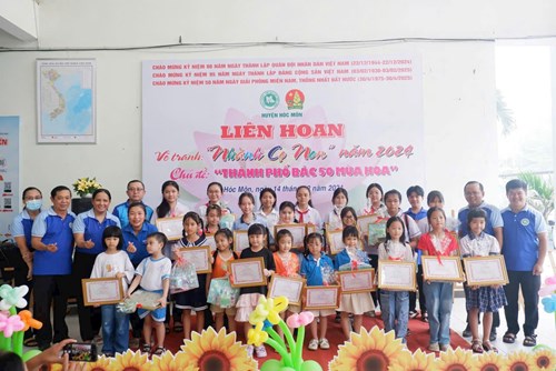 Trường Mầm non Mỹ Hòa tham gia cuộc thi vẽ tranh:  Nhành cọ non  năm 2024 do Nhà thiếu nhi huyện Hóc Môn tổ chức