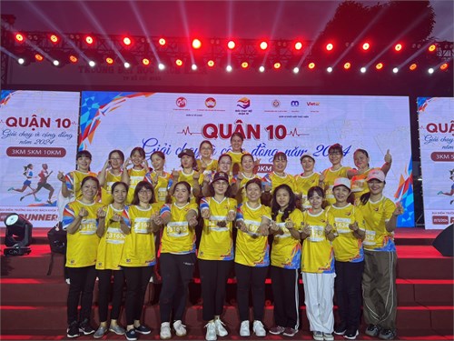 Trường mầm non phường 8 tham gia giải chạy vì cộng đồng 2024