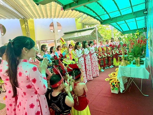 Trường Mầm non Rạng Đông 11 tổ chức Lễ Giỗ Quốc Tổ Hùng Vương