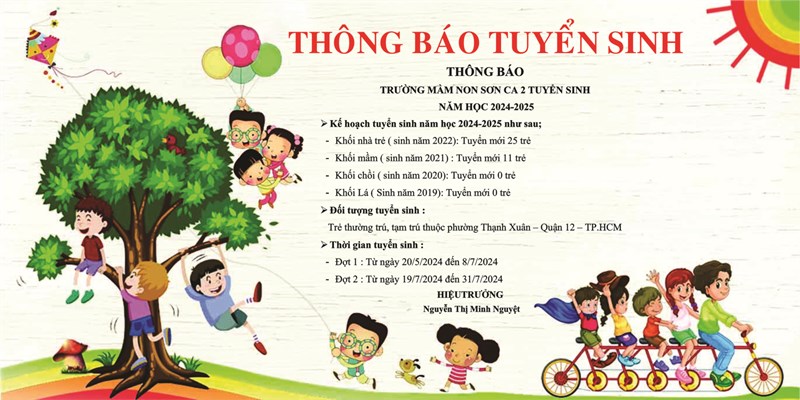Tuyển sinh năm học 2024-2025