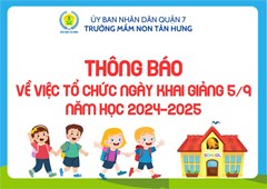 Thông báo
về việc tổ chức ngày khai giảng 5/9
năm học 2024-2025