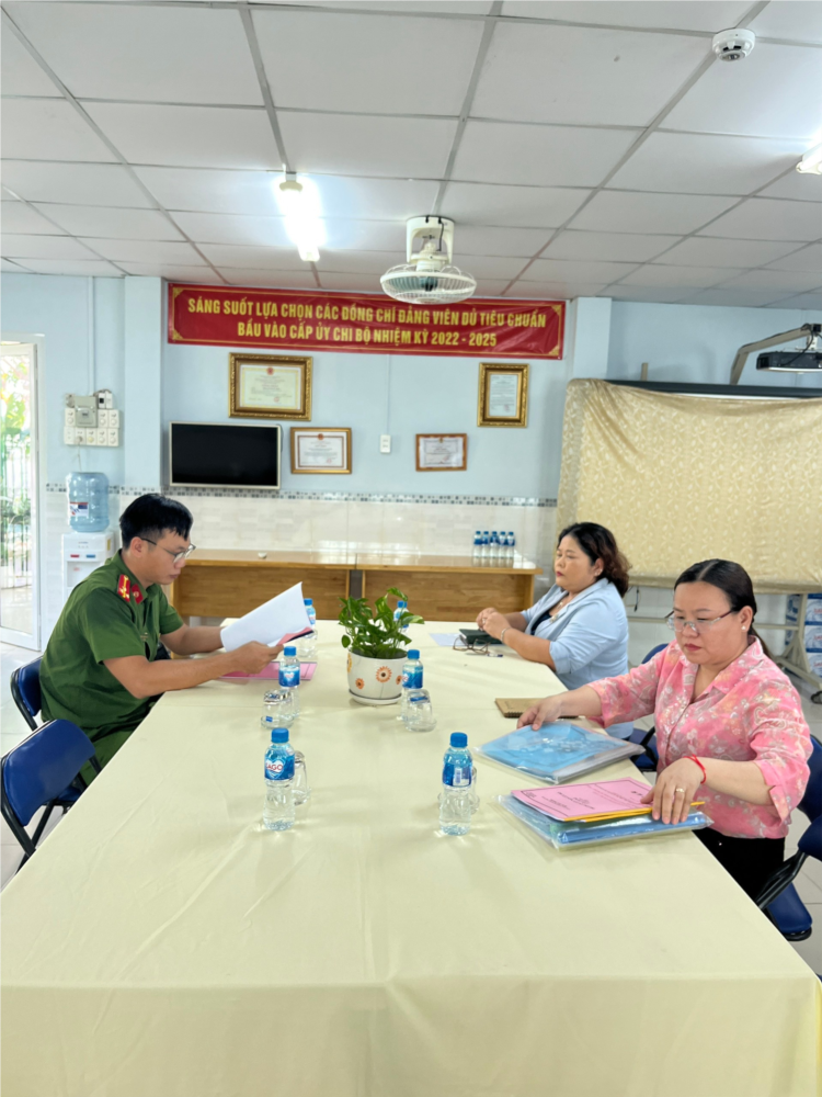 Ngày 16/05/2024 trường mầm non Tân Phú ( cơ sở 1) đón đoàn kiểm tra PCCC