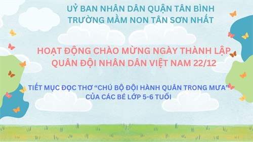 ❤️Trường Mầm non Tân Sơn Nhất tổ chức lễ hội “Cháu yêu chú Bộ đội”