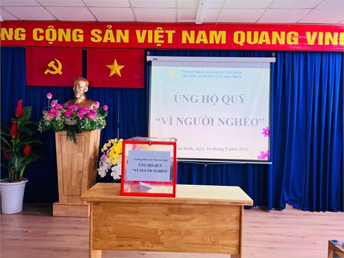 Trường mầm non Tân Sơn Nhất ủng hộ  Quỹ vì người nghèo 