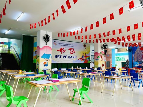 Trường mầm non Tân Sơn Nhất tổ chức Hội thi  Nét vẽ xanh  lần thứ XXVIII năm học 20254 - 2025
