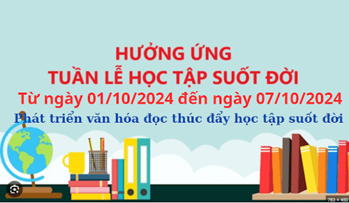 Kế hoạch tổ chức Tuần lễ hưởng ứng học tập suốt đời năm 2024, Chủ đề: “Phát triển văn hóa đọc thúc đẩy học tập suốt đời” của ngành Giáo dục và Đào tạo huyện Bình Chánh