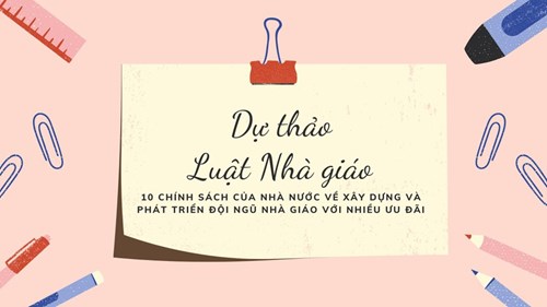 Thông tin về dự thảo Luật Nhà giáo