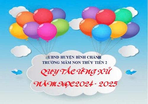 Quyết định về việc ban hành Quy tắc ứng xử trong Trường Mầm non Thủy Tiên 2 năm học 2024 - 2025
