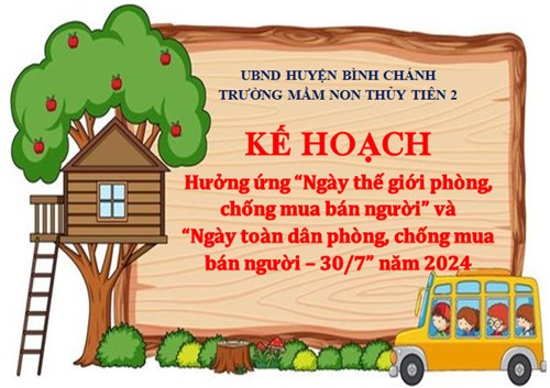 Kế hoạch hưởng ứng “Ngày thế giới phòng, chống mua bán người” và “Ngày toàn dân phòng, chống mua bán người 30/7” năm 2024