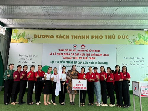 Trường Mầm Non Trường Thạnh tham gia hội thi với tiểu phẩm “tấm lòng nhân ái”