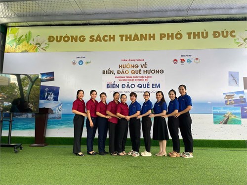 Trường Mầm non Trường Thạnh đã tham gia chương trình giới thiệu sách và sinh hoạt chuyên đề  Biển đảo quê em” diễn ra vào ngày 24/8 với sự chia sẻ của Hội Luật gia thành phố Thủ Đức.