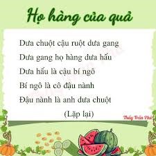 Đồng dao: HỌ HÀNG CỦA QUẢ