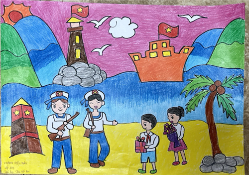 Nghe hát “cháu thương chú bộ đội”