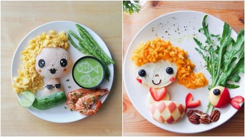 Trang trí bữa cơm giúp bé hứng thú hơn khi ăn