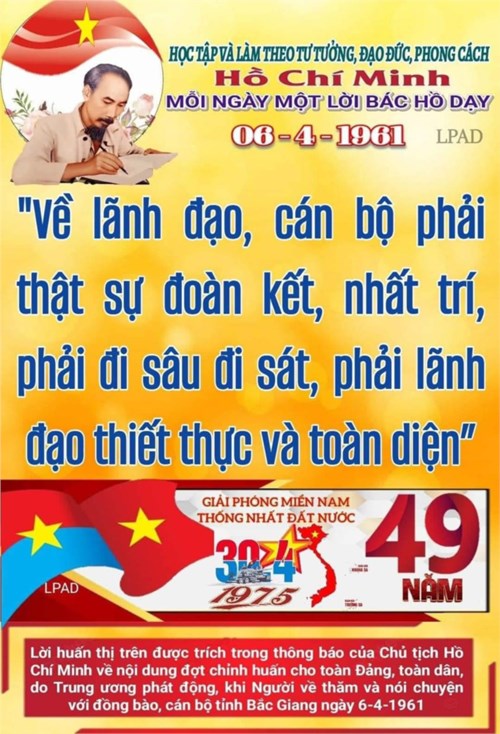 Lời bác hồ dạy ngày 06/4
