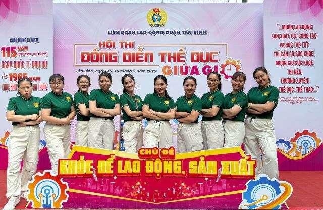 Trường Mầm non Tuổi Xanh tham gia Hội thi đồng diễn thể dục giữa giờ do LĐLĐ Quận Tân Bình tổ chức