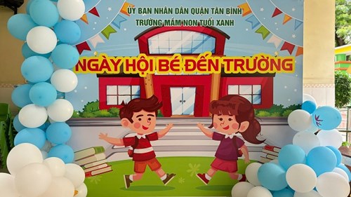 Ngày hội bé đến trường của trường mầm non tuổi xanh