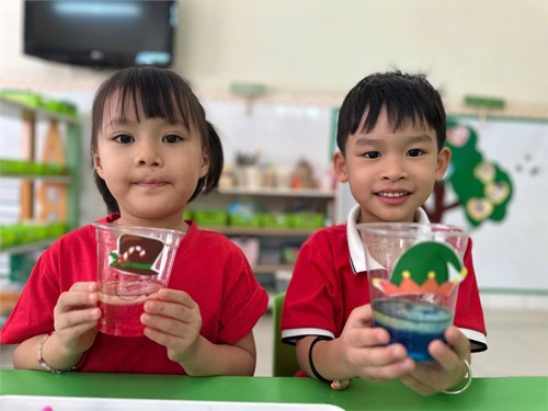 Thí nghiệm: Dung nham Giáng sinh (Lớp Chồi 4)