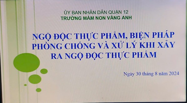 Tập huấn kiến thức an toàn thực phẩm