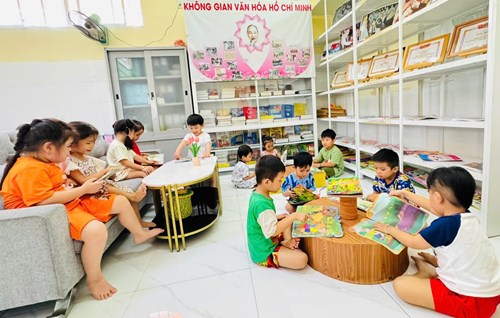 Trường mầm non vàng anh - quận 8 hưởng ứng “tuần lễ hưởng ứng học tập suốt đời năm 2024” với chủ đề “phát triển văn hóa đọc thúc đẩy học tập suốt đời”