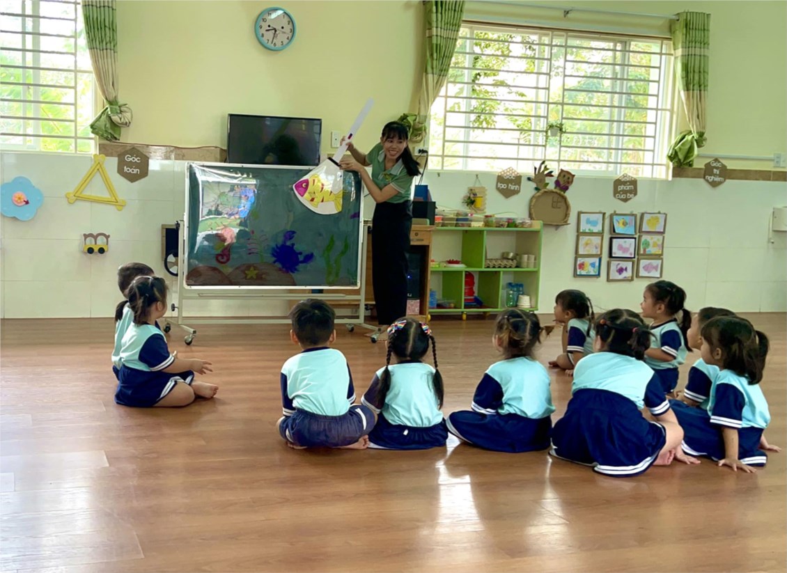 Hội thi giáo viên mầm non dạy giỏi cấp Huyện năm học 2023 - 2024  - Đề tài: Tìm hiểu về động vật sống dưới nước