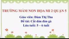 Khối lá - cắt dán đàn gà - co đàm thị thu