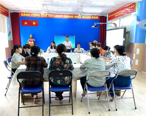 Chi bộ Trường Mầm non 15 tổ chức Hội nghị đánh giá chất lượng cơ sở Đảng và đảng viên năm 2023