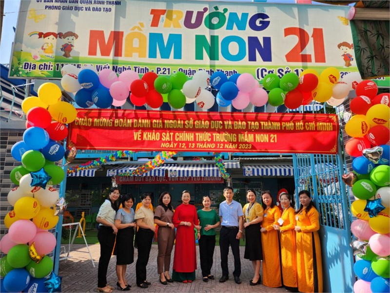 Kiểm định chất lượng trường Mầm non 21 đạt mức độ 1