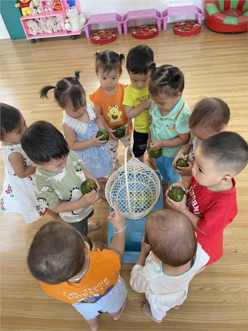 Hoạt động nhận biết tập nói:”Quả cam” của các bé lớp Gấu Bông. Các bé hứng thú, tích cực tham gia hoạt động cùng với các bạn!