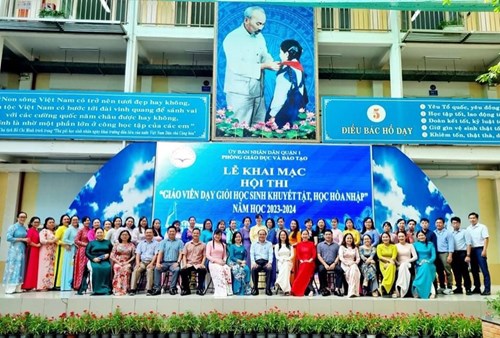 Trường Mầm non Bé Ngoan tham gia Lễ khai mạc hội thi  Giáo viên dạy giỏi học sinh khuyết tật học hòa nhập  NH 2023-2024