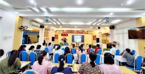 Trường Mầm non Bé Ngoan tổ chức tập huấn trường học an toàn, phòng, chống tai nạn, thương tích trong trường mầm non, năm học 2023-2024