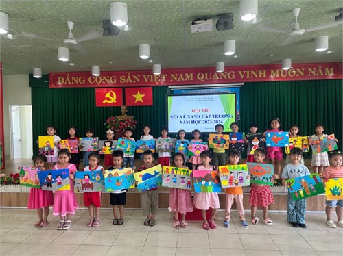 Hội thi nét vẽ xanh và bé vẽ sáng tạo cùng Bitex cấp trường