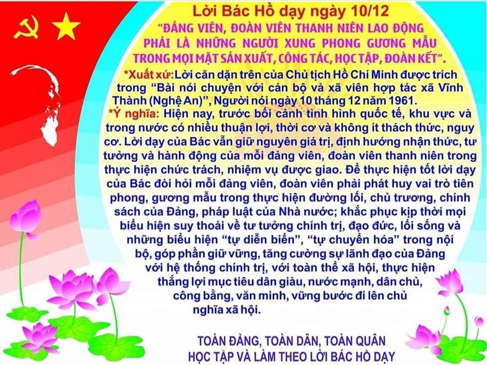 Lời Bác Hồ dạy ngày này năm xưa: ngày 10/12/1961