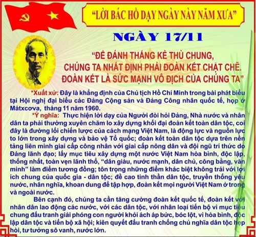 Lời Bác Hồ dạy ngày này năm xưa: ngày 17/11/1960