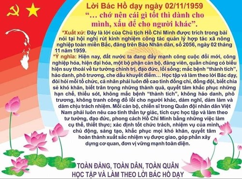 Lời Bác Hồ dạy ngày này năm xưa - ngày 2/11/1959
