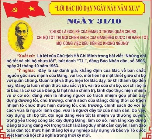 Lời Bác Hồ dạy ngày này năm xưa - 31/10/1963