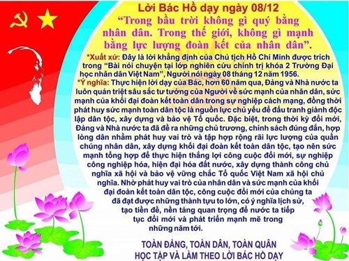 Lời Bác Hồ dạy ngày này năm xưa: ngày 8/12/1956