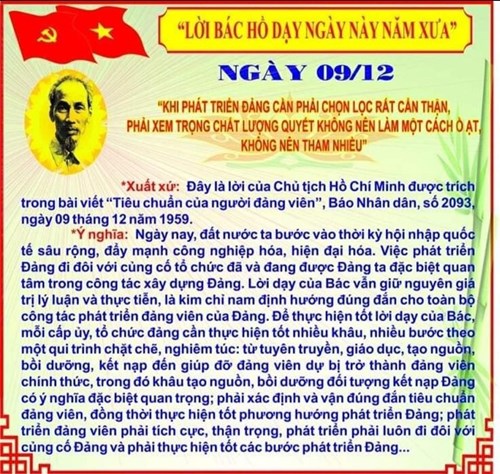 Lời Bác Hồ dạy ngày này năm xưa: ngày 9/12/1959